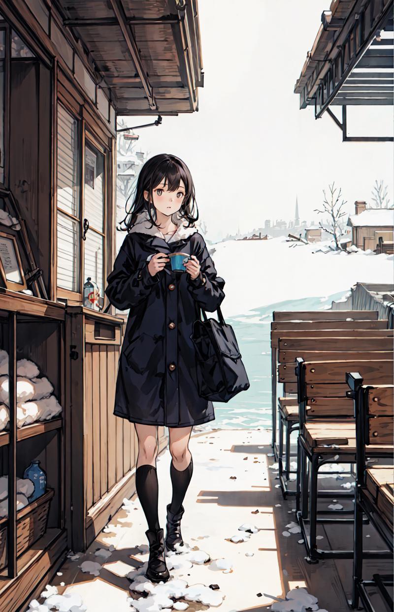 189680-3743639915-best quality, detailed background, girl,sea, cafeteria, bird, snow, winter,.png